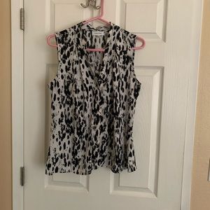 Calvin Klein Animal print shell, Sz:  Lg.